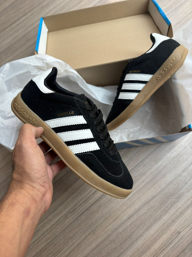 Adidas Gazelle Indoor Black Couro