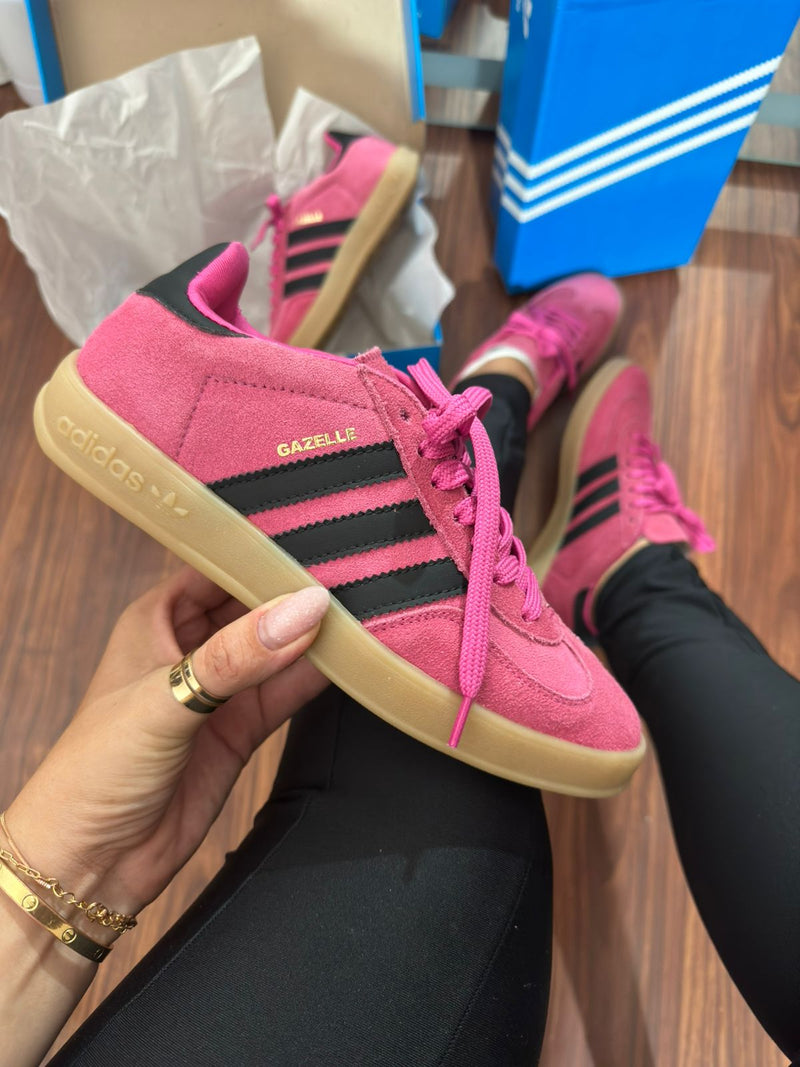 Adidas Gazelle Indoor Pink Couro