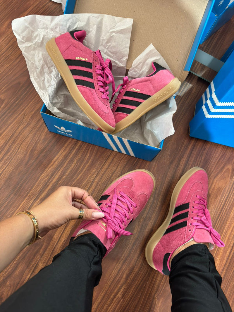 Adidas Gazelle Indoor Pink Couro